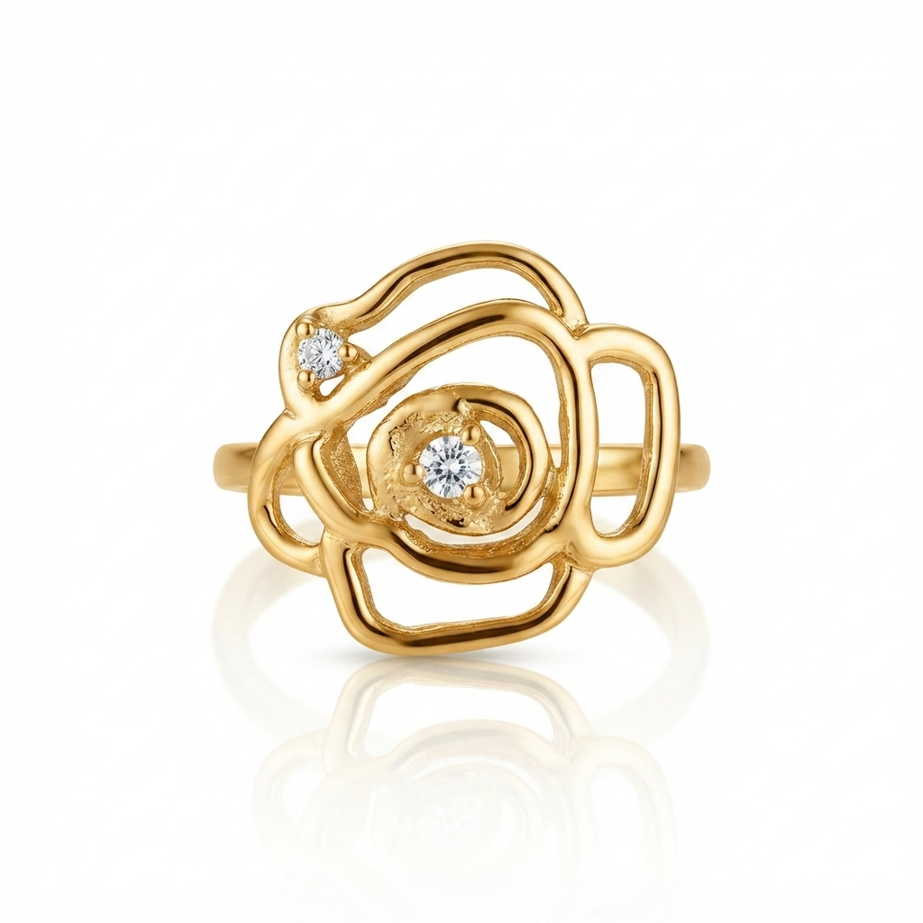 Floralis, bague en or 18 carats — Riana Jewelry