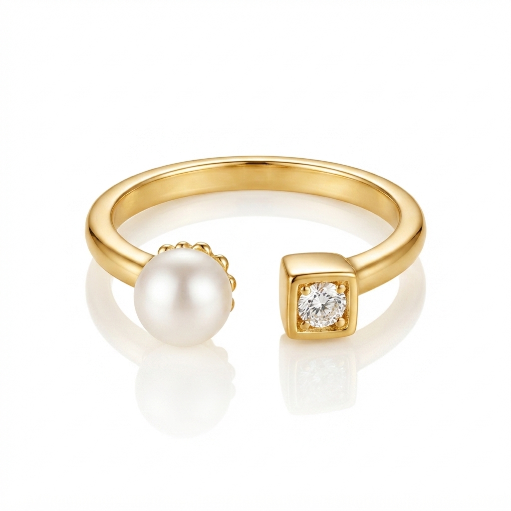 Never Alone, bague en or 18 carats — Riana Jewelry