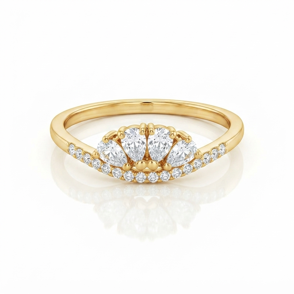 Taj, bague en or 18 carats — Riana Jewelry