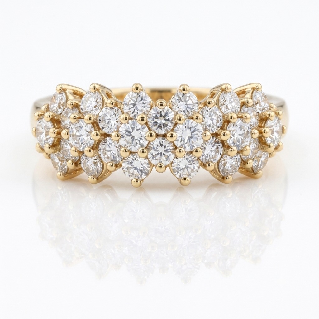 Ecrin, bague en or 18 carats et diamants — Riana Jewelry