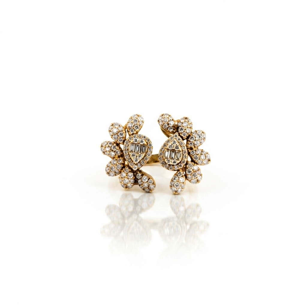 BA-680 Rayonnia, bague en or 18 carats et diamants — Riana Jewelry