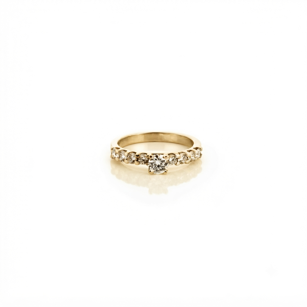 Ba 900 Reine D'eternite, bague en or 18 carats et diamants — Riana Jewelry