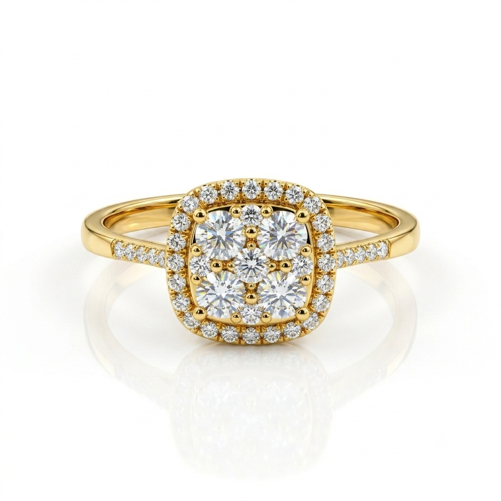 Douceur, bague en or 18 carats et diamants — Riana Jewelry