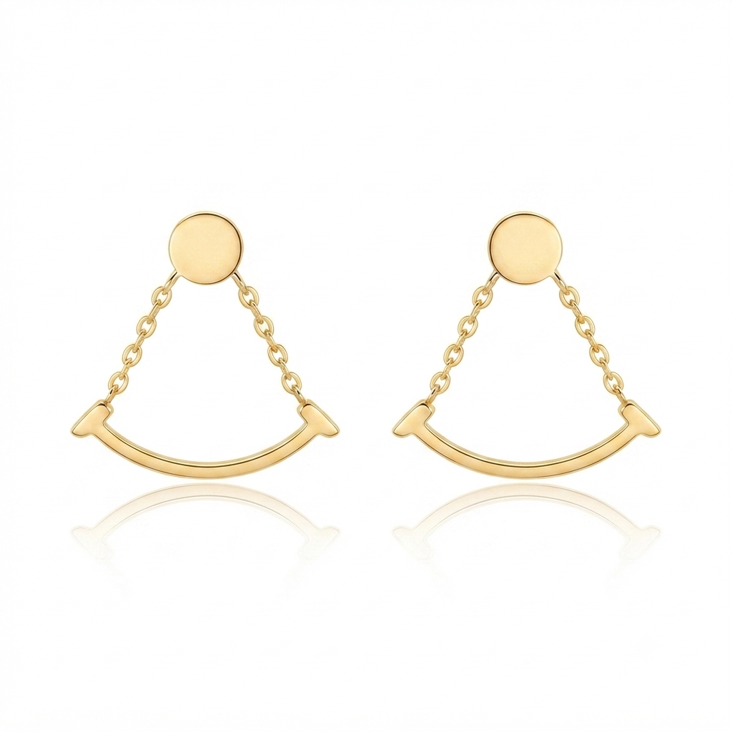 Magic Smile, boucles d'oreilles en or 18 carats — Riana Jewelry