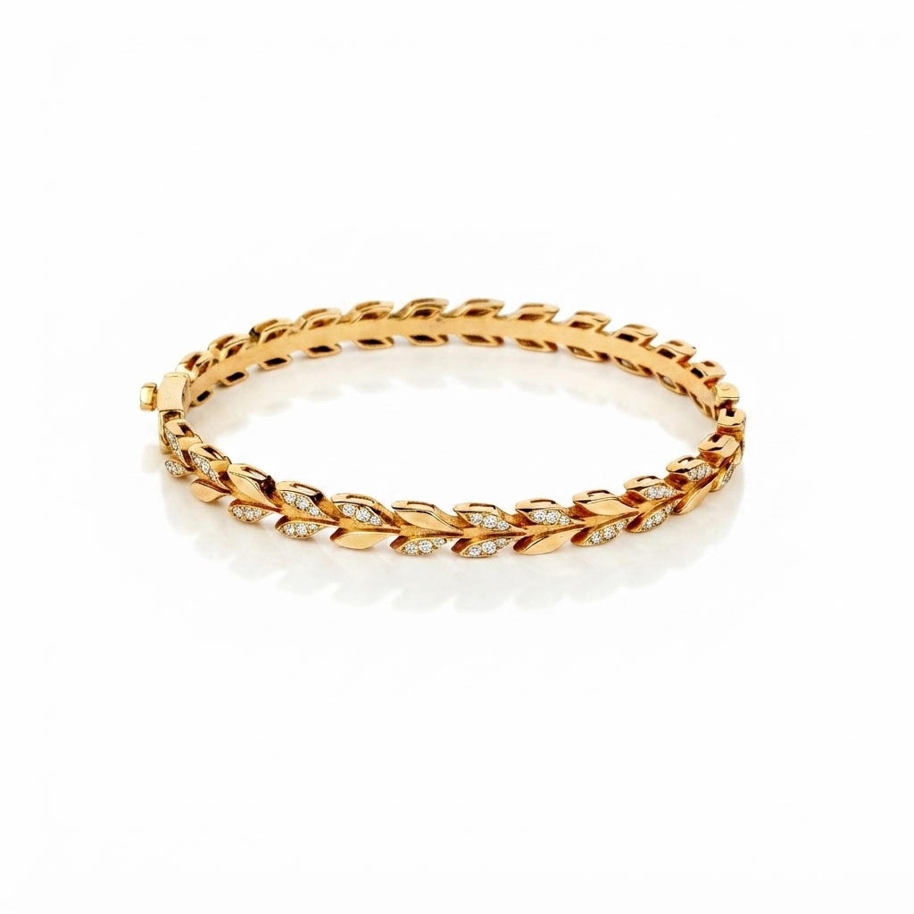 Br 300 Feuille Eternelle, bracelet en or 18 carats — Riana Jewelry