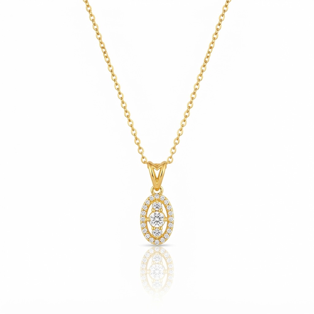 Ovalus, collier en or 18 carats — Riana Jewelry