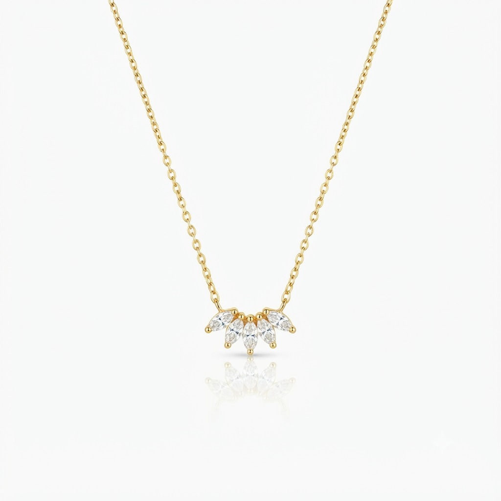 Ruisselle, collier en or 18 carats — Riana Jewelry