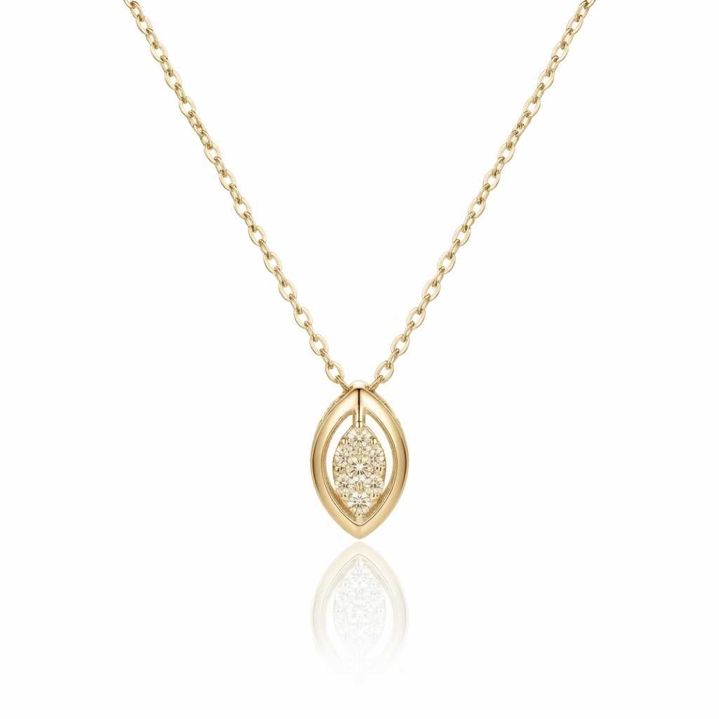 Amandine, collier en or 18 carats et diamants — Riana Jewelry
