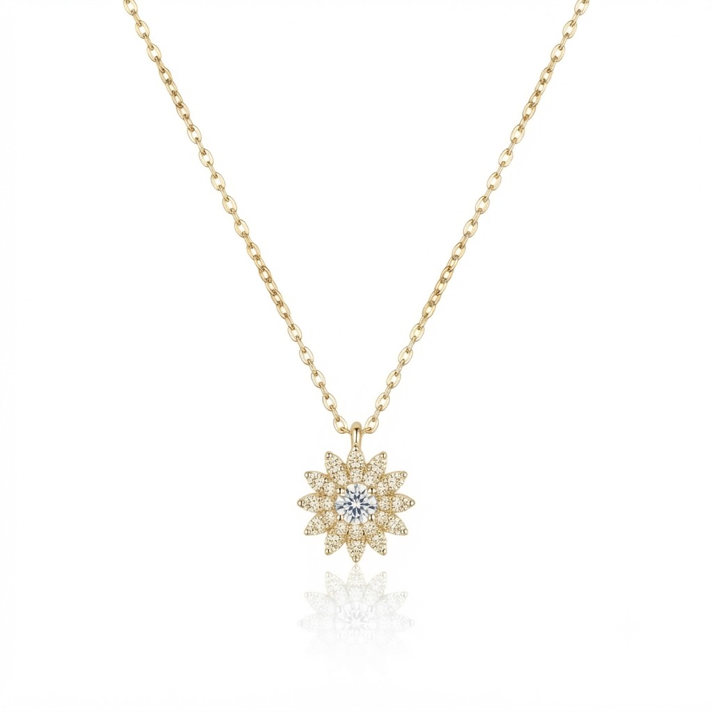 Elixir, collier en or 18 carats et diamants — Riana Jewelry