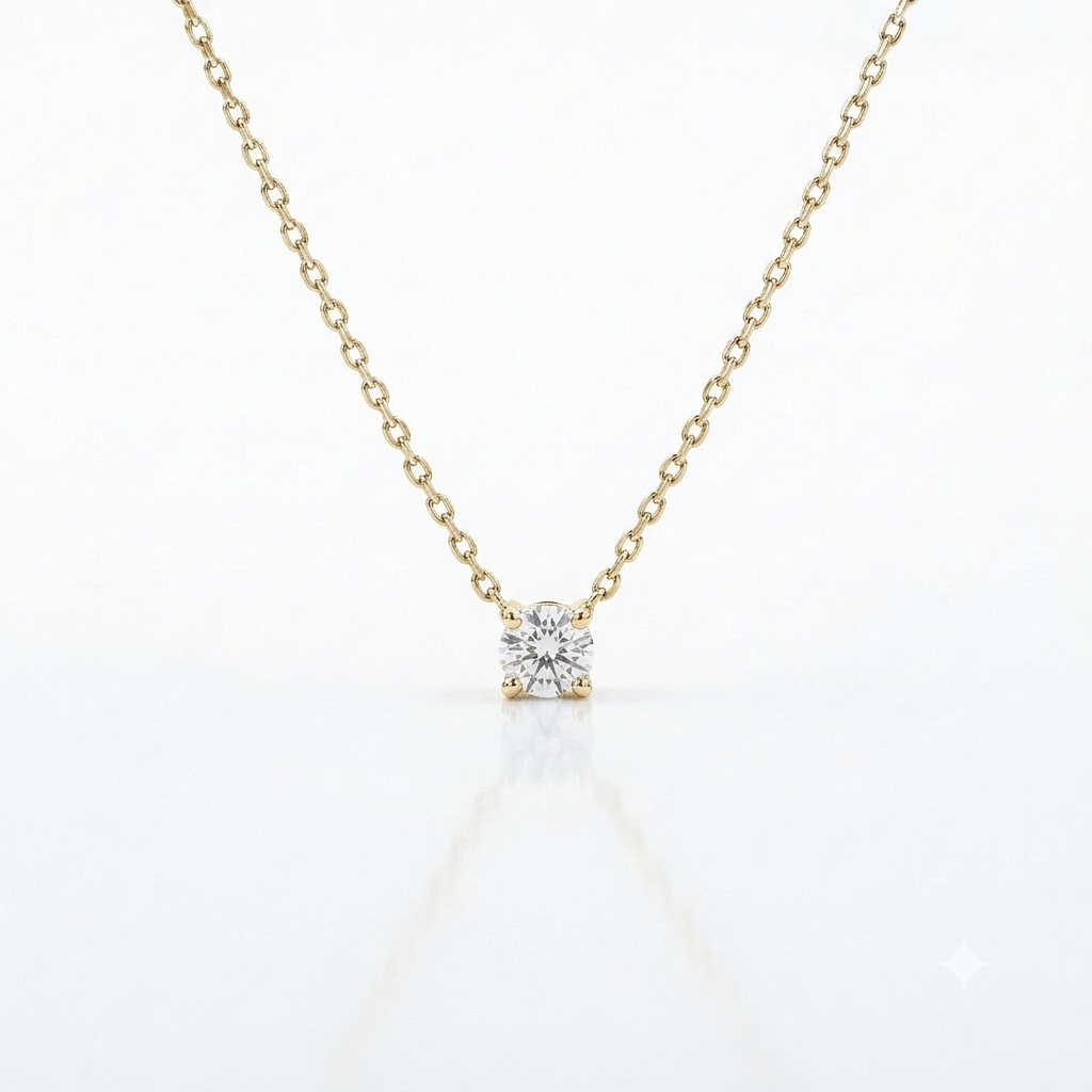 Pf 700 Goutte d'Amour, collier en or 18 carats et diamants — Riana Jewelry